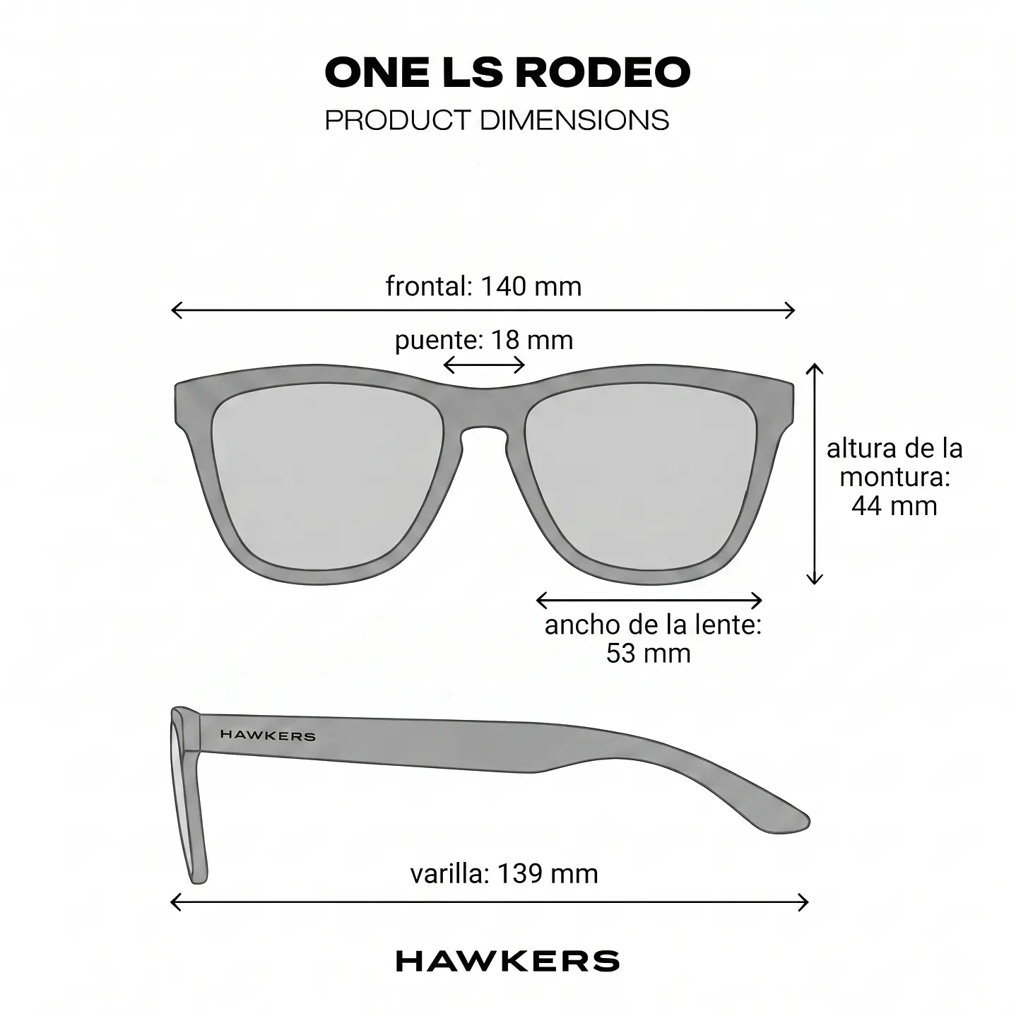 LENTES DE SOL POLARIZADO HAWKERS ONE LS RODEO HOLR22BLTP NEGRO - TALLA 53MM - NEZMUN.PE - 4