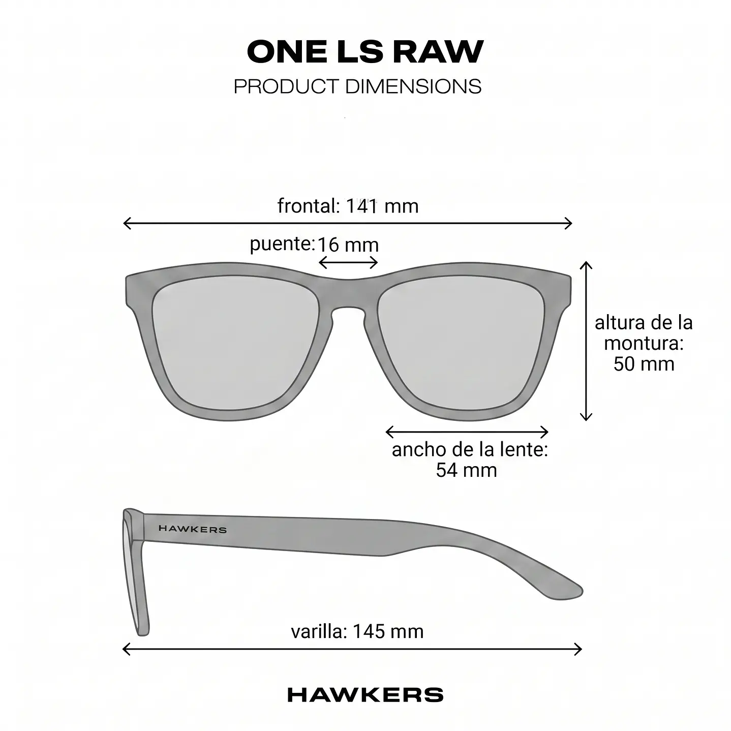 LENTES DE SOL HAWKERS ONE LS RAW HOLR21BLT0 BLACK CHROME TALLA 54MM - NEZMUN.PE - 4