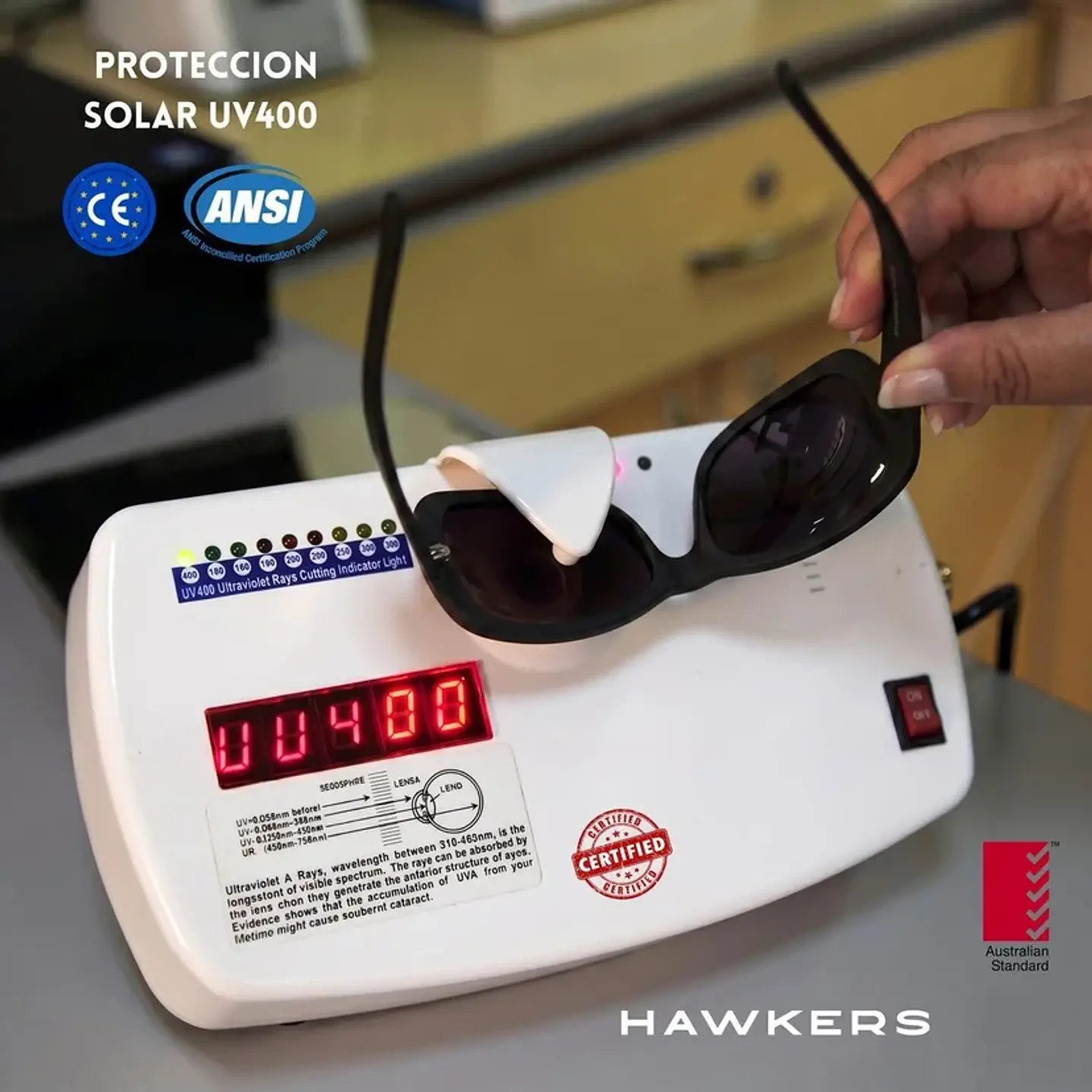 LENTES DE SOL POLARIZADO HAWKERS FASTER RAW HFRA22BBTP BLACK DARK - TALLA 58MM - NEZMUN.PE - 7