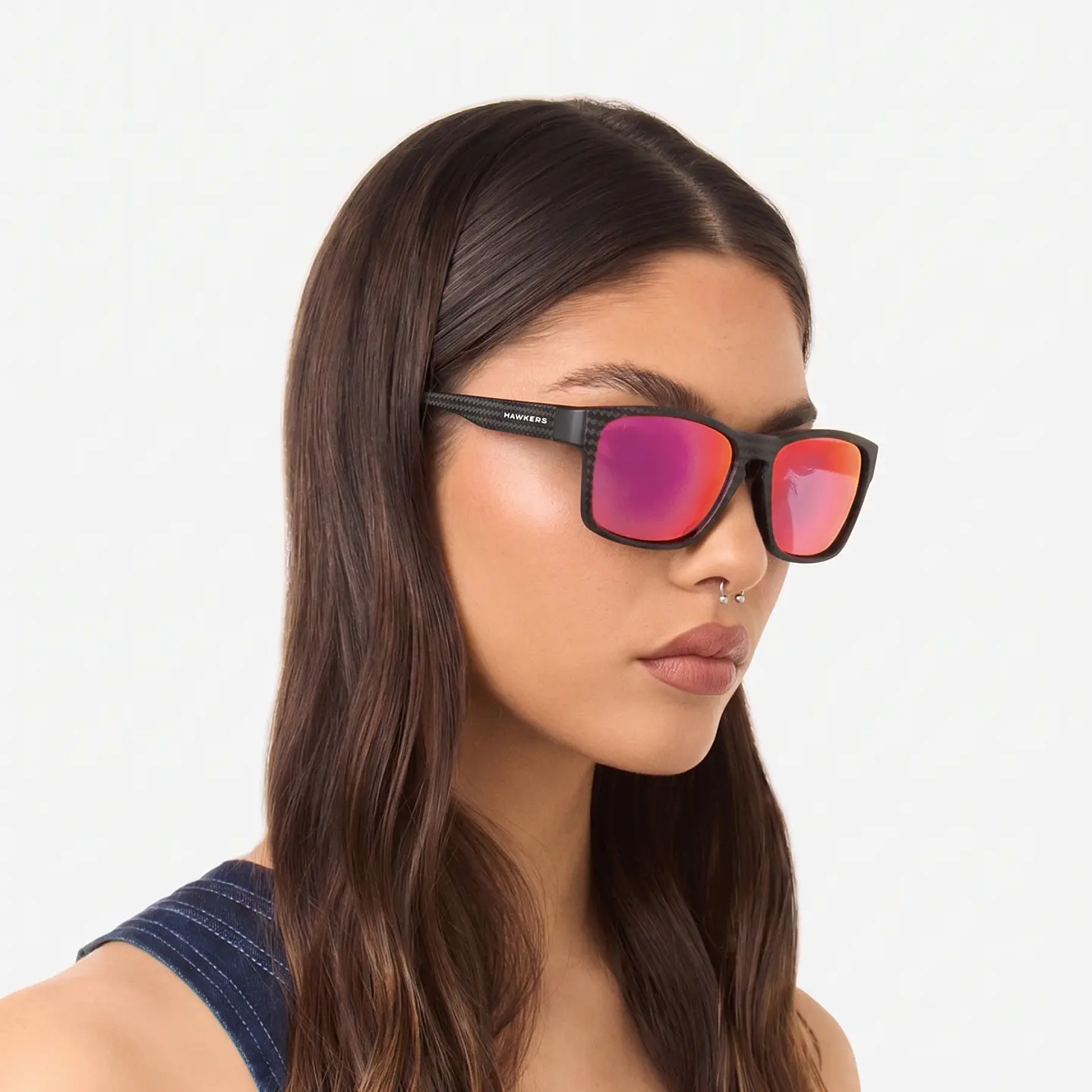 LENTES DE SOL POLARIZADO HAWKERS CORE RAW CARBON FIBER HCRA25NRTP ROJO - TALLA 56MM - NEZMUN.PE - 3