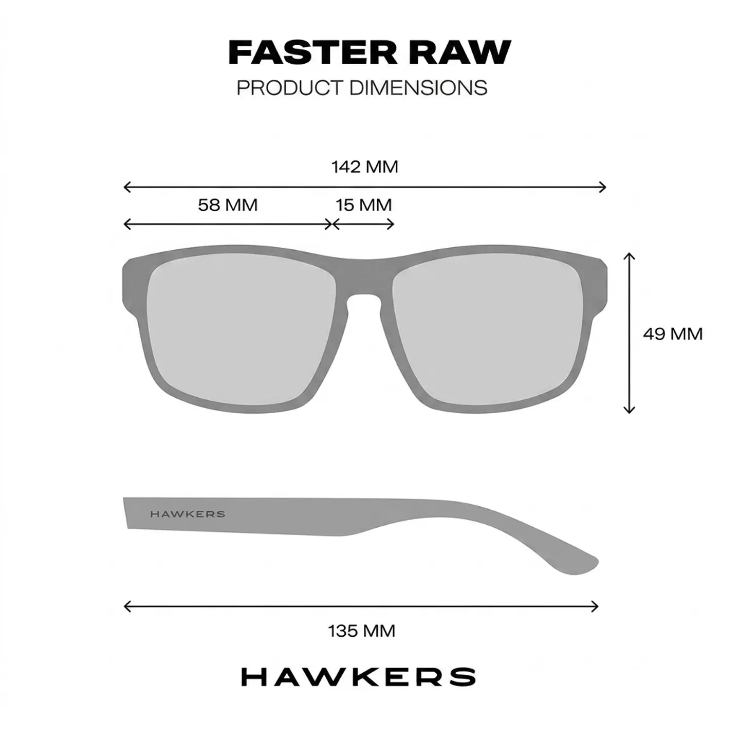 LENTES DE SOL POLARIZADO HAWKERS FASTER RAW CARBON FIBER HFRA22NBTP NEGRO - TALLA 58MM - NEZMUN.PE - 4