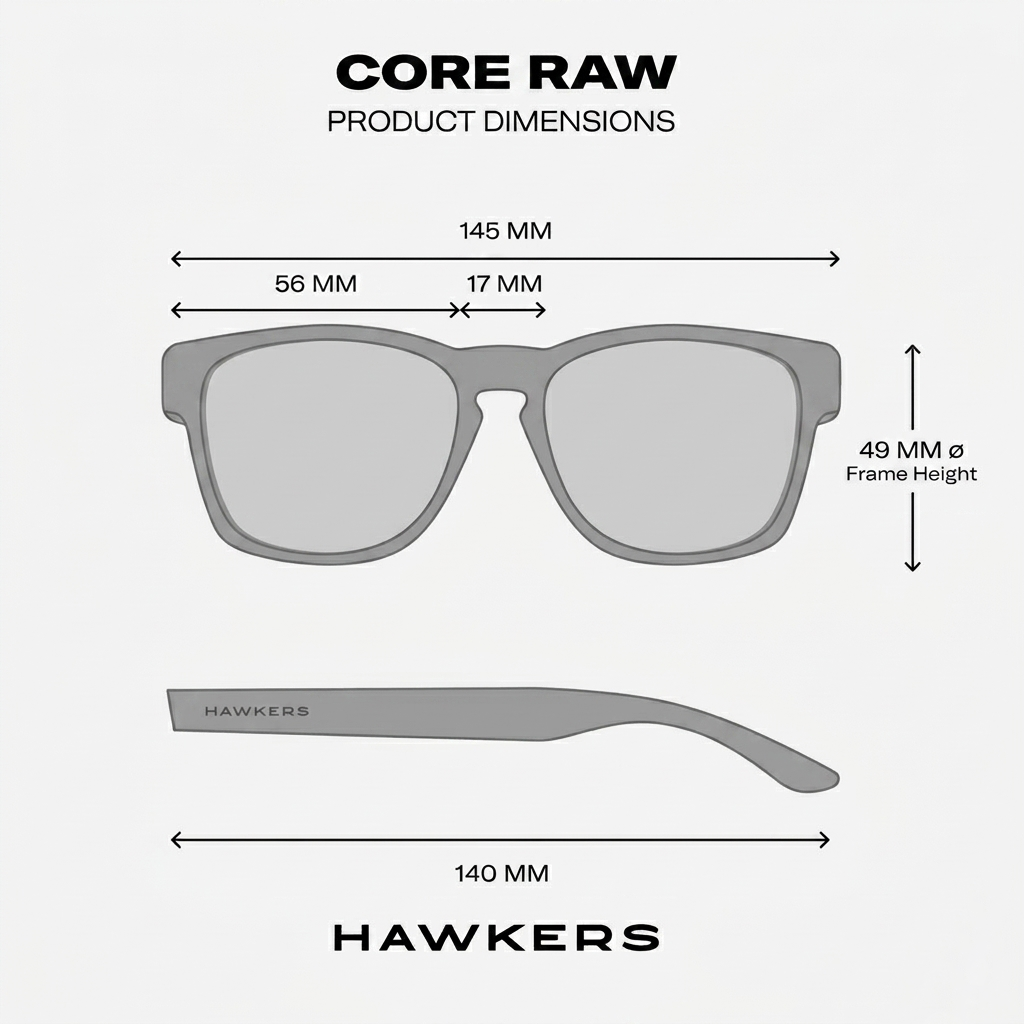 LENTES DE SOL POLARIZADO HAWKERS CORE RAW CARBON FIBER HCRA25NOTP NARANJA - TALLA 56MM - NEZMUN.PE - 4
