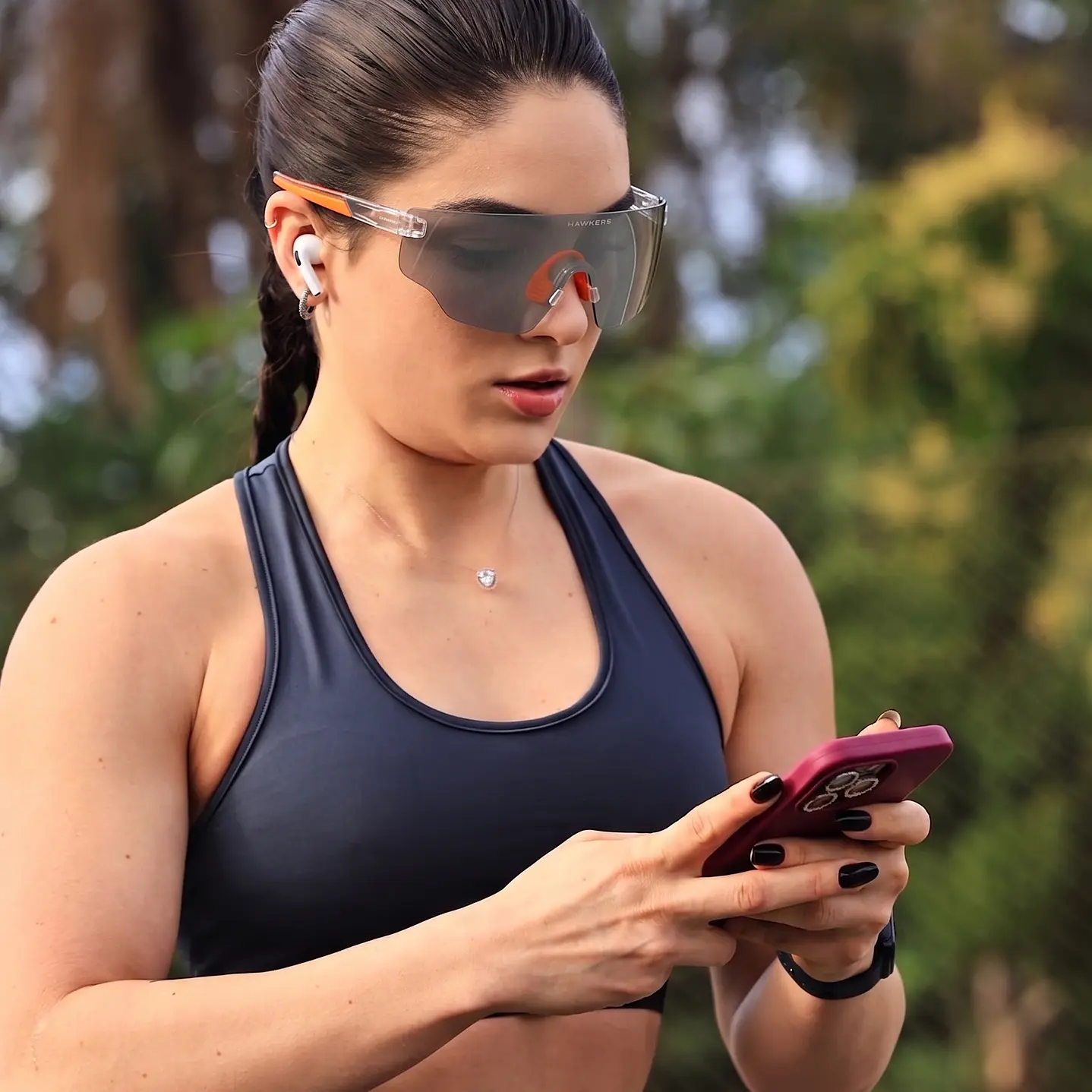 LENTES DE SOL DEPORTIVO HAWKERS SPEED TRANSPARENT CHROME - TALLA 145MM - NEZMUN.PE - 3