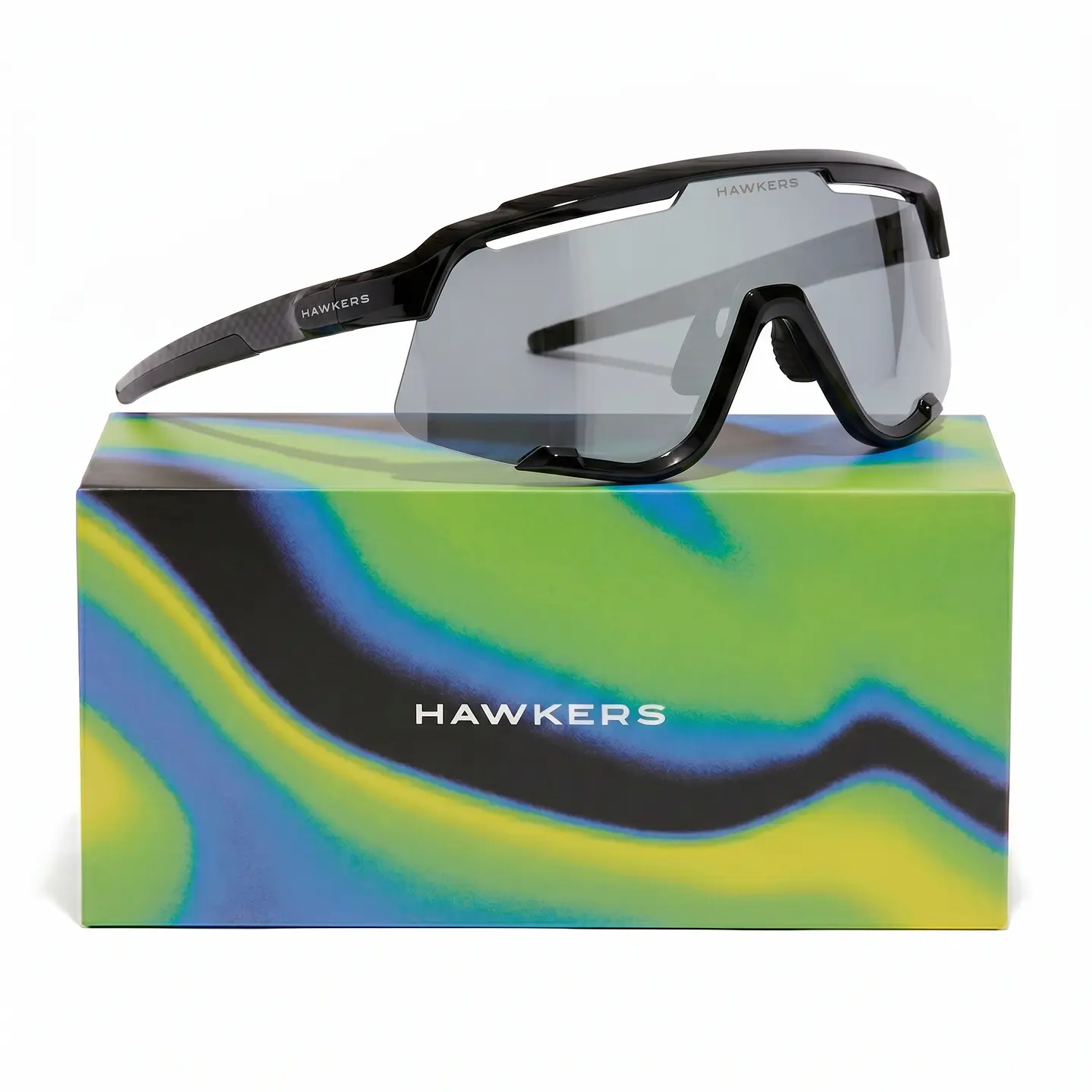LENTES DE SOL DEPOTIVO HAWKERS POWER BLACK CHROME HPOW24BST0 - TALLA 142MM - NEZMUN.PE - 1