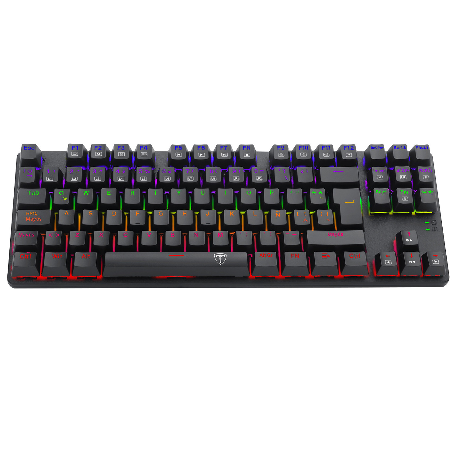 TECLADO MECANICO T-DAGGER T-TGK313GB-LIT BORA LITE RAINBOW SP RED SWITCH - 1