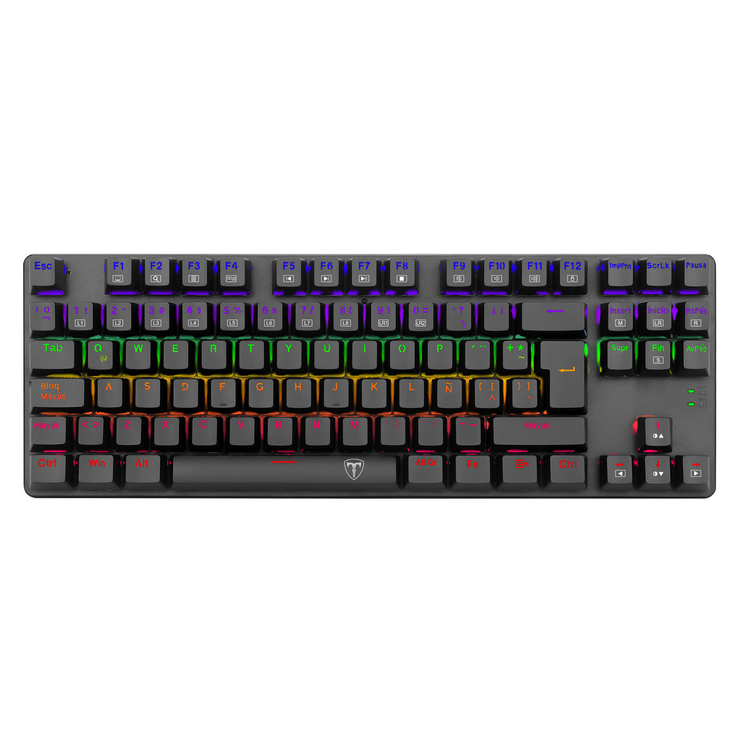TECLADO MECANICO T-DAGGER T-TGK313GB-LIT BORA LITE RAINBOW SP RED SWITCH - 2