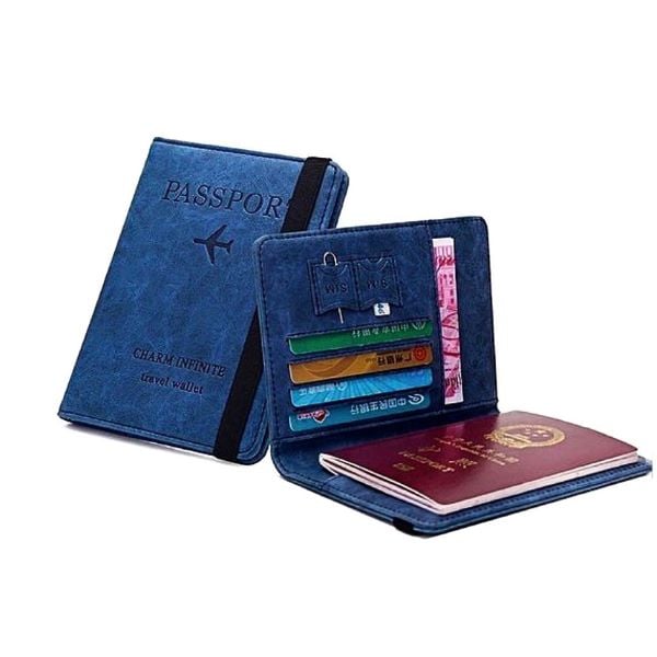 PORTA PASAPORTE COOL BAGS AZUL VINTAGE - 1