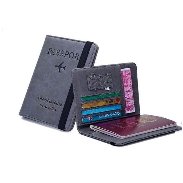 PORTA PASAPORTE COOL BAGS GRIS VINTAGE - 1