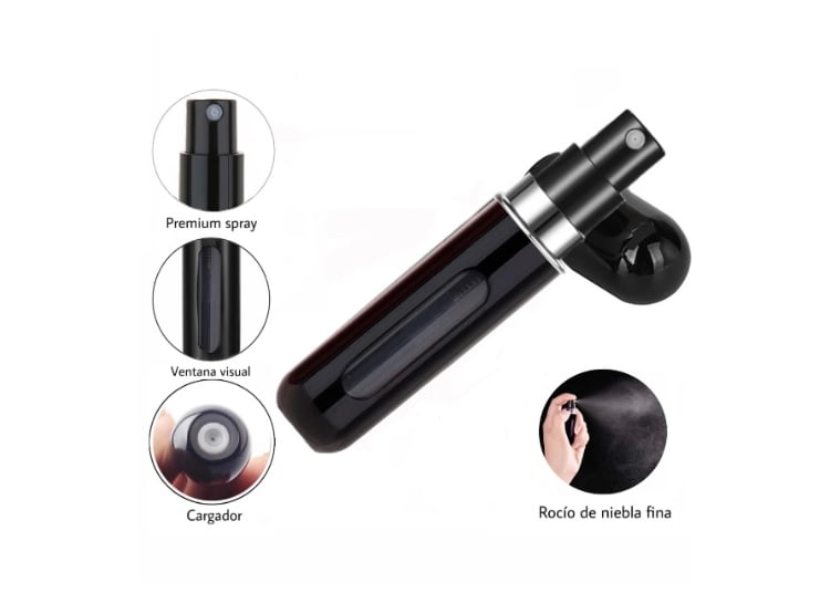 ATOMIZADOR COOL BAGS CB-PERFUME NEGRO PERFUME PORTATIL 5ML - 1