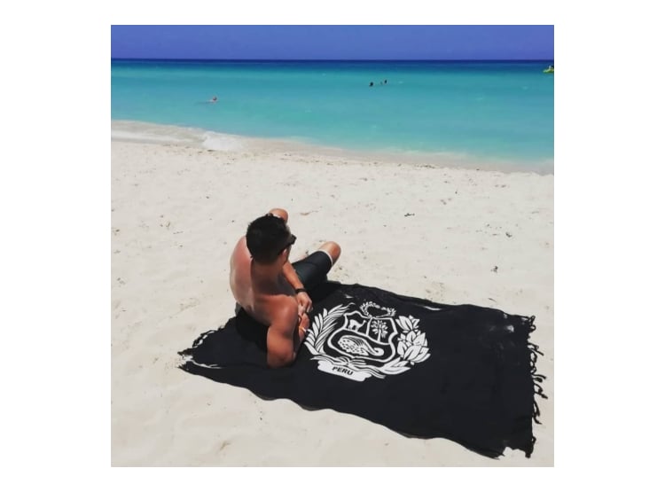PAREO COOL BAGS CB-PLAYA NEGRO BLANCO MOTIVOS PERUANOS - 4