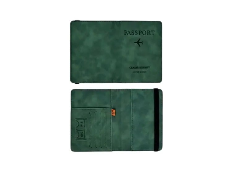 PORTA PASAPORTE VINTAGE VERDE - 2