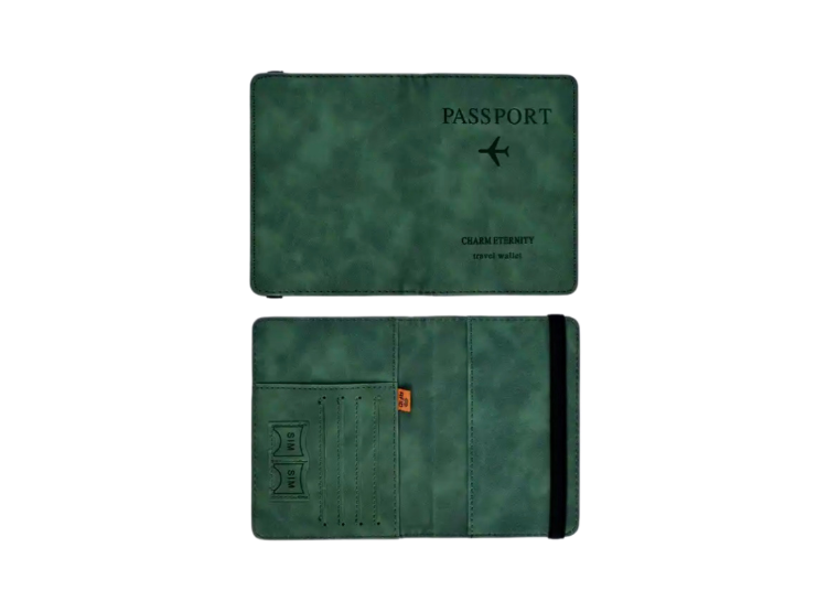 PORTA PASAPORTE VINTAGE VERDE - 3
