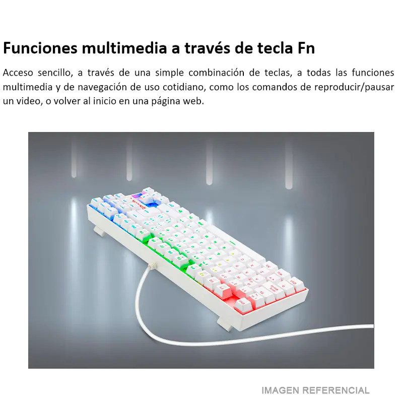 TECLADO REDRAGON K552 KUMARA BLANCO S/RED - 6