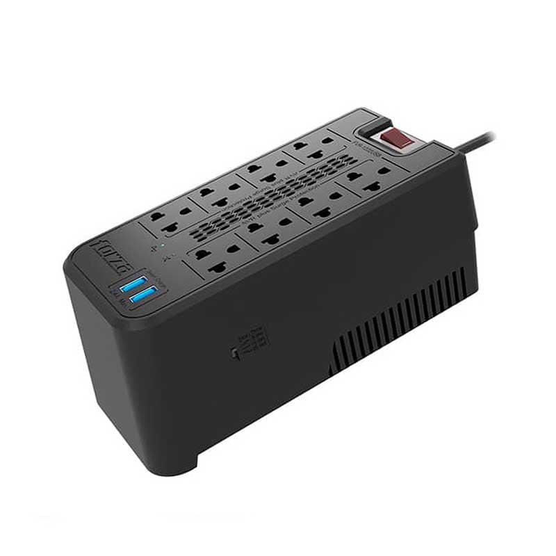 ESTABILIZADOR FORZA FVR-1222USB 1200VA/600W 8 TOMAS - 2