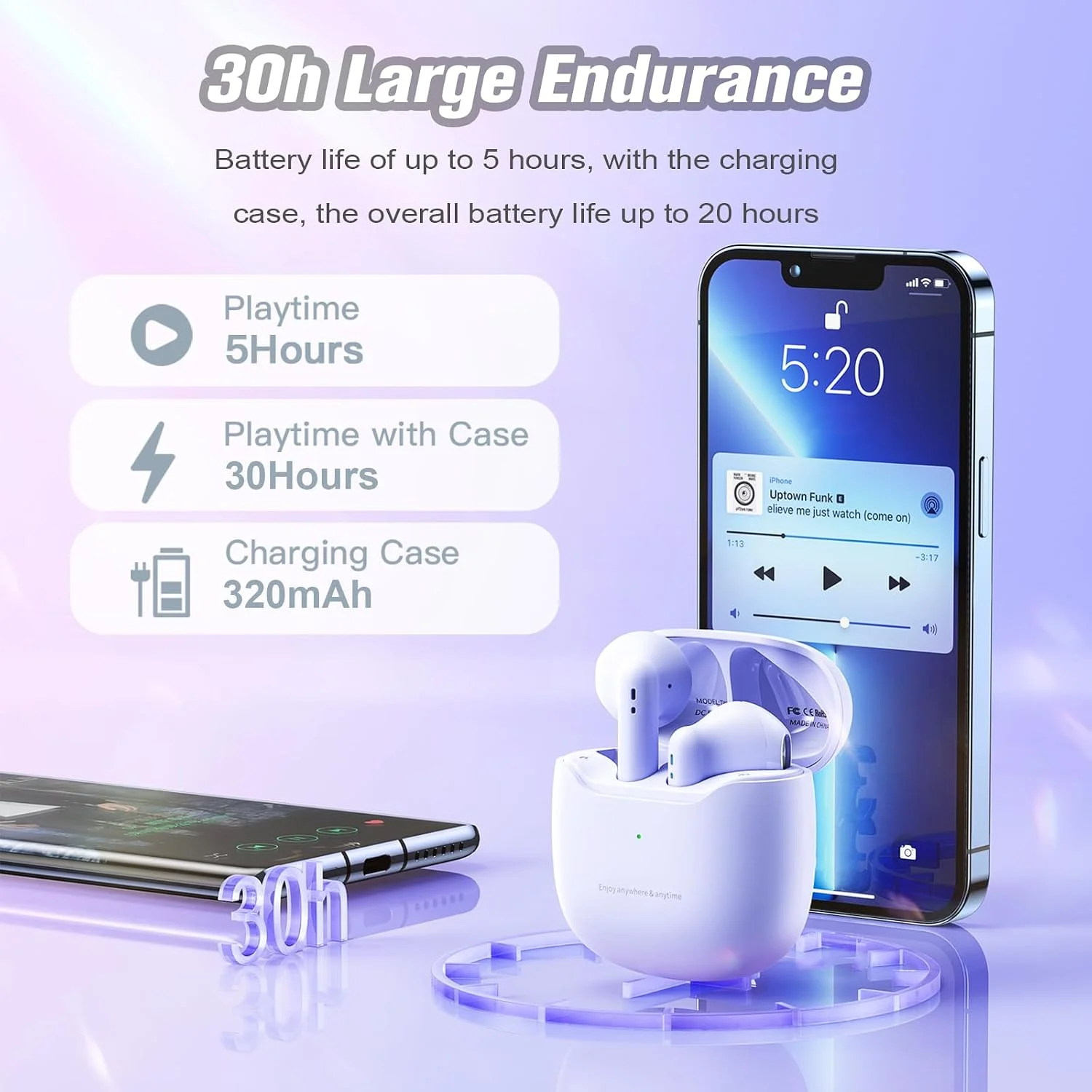 AUDÍFONOS REMAX IN-EAR TWS-19 BLUETOOTH ROSA - 4