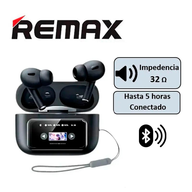 AUDIFONOS REMAX W30N TWS ANC + PANTALLA NEGRO - 1