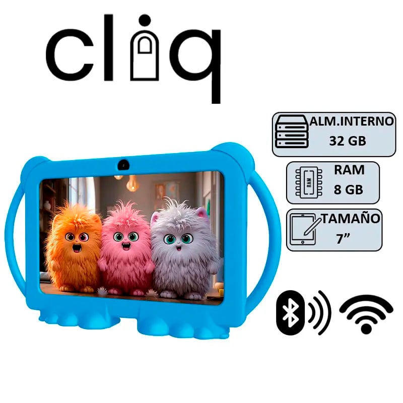 TABLET CLIQ Q8PROK 4+4GB/32GB/7' AZUL - 1