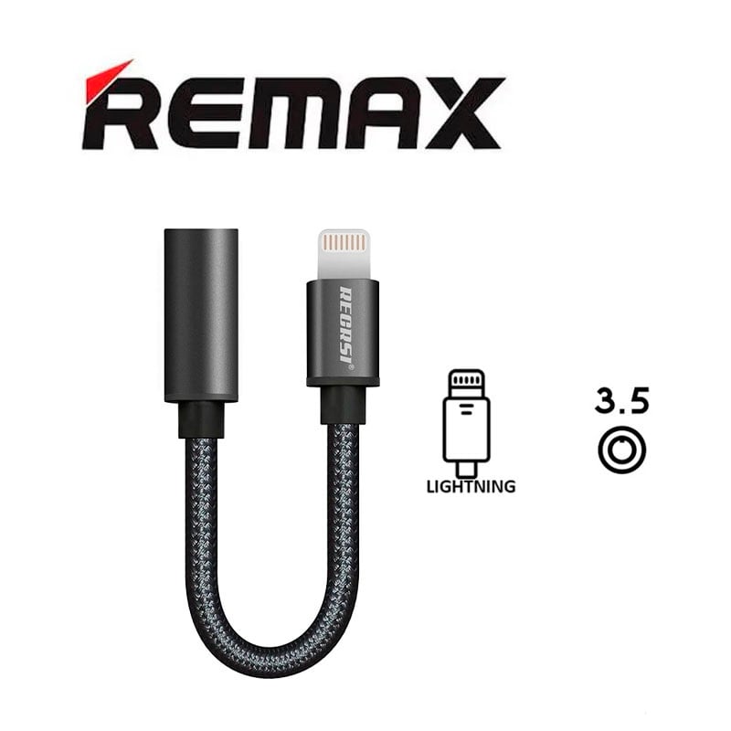 ADAPTADOR REMAX LIGHTNING A 3.5MM JACK HEMBRA - 1