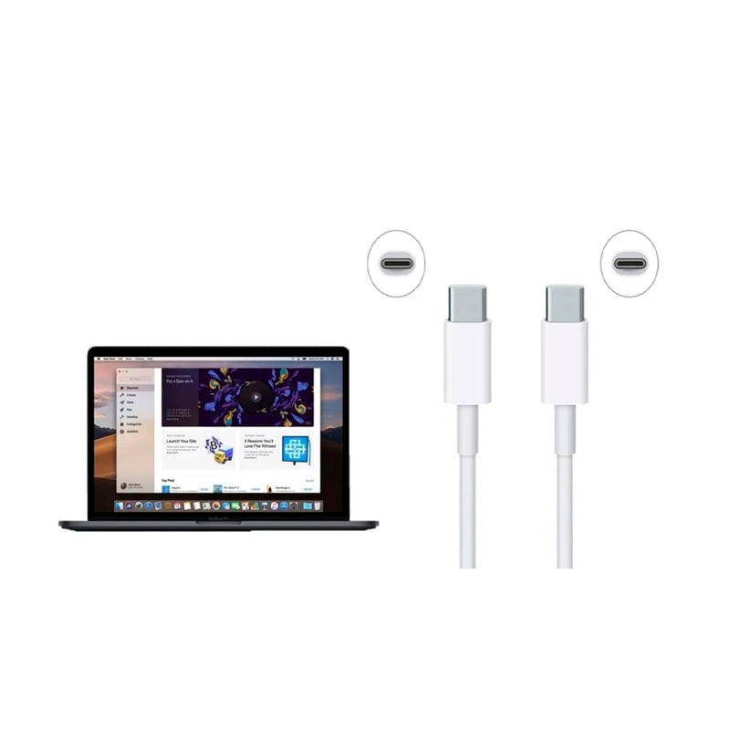 CABLE APPLE TIPO-C A TIPO-C 60W 1M BLANCO - 2