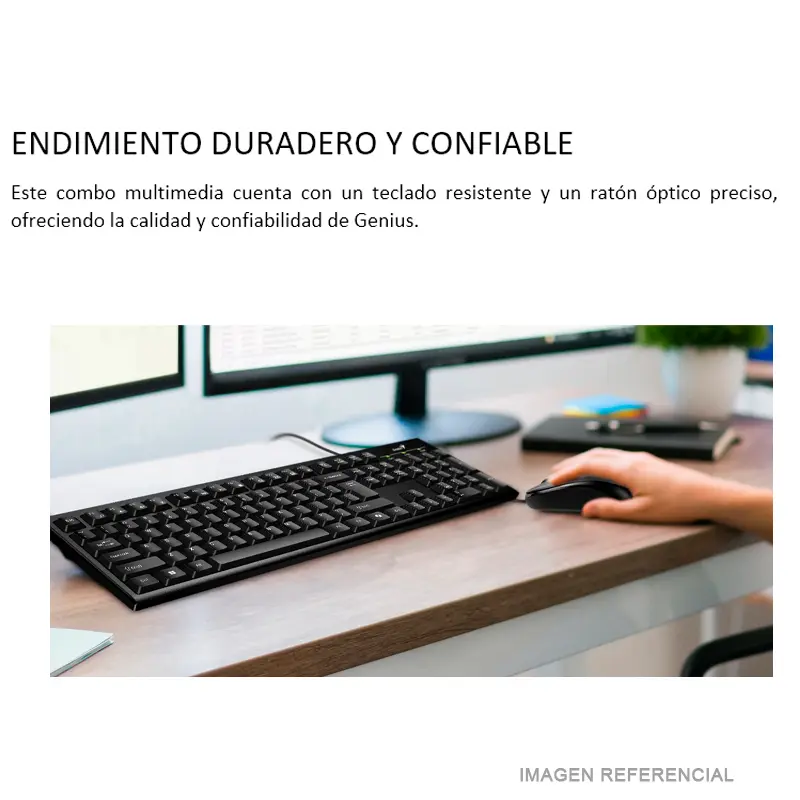 TECLADO+MOUSE GENIUS KM-100SE NEGRO - 3