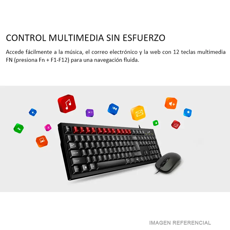 TECLADO+MOUSE GENIUS KM-100SE NEGRO - 4