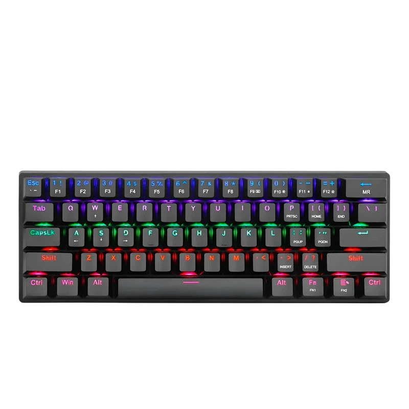 TECLADO T-DAGGER ARENA LITE T-TGK321-LIT RAINBOW NEGRO S/RED - 1