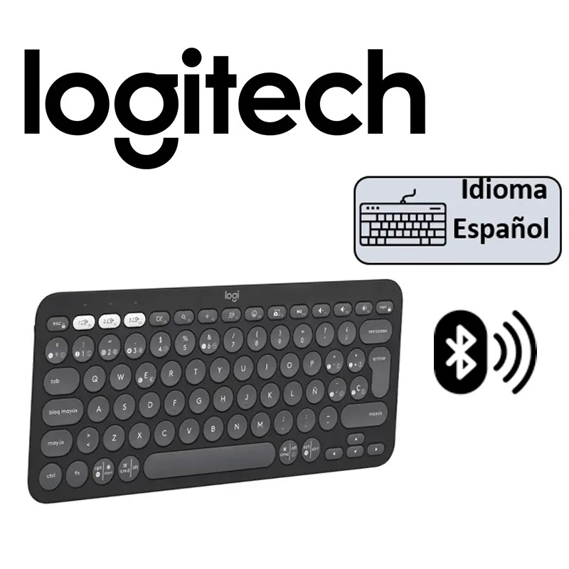 TECLADO LOGITECH PEBBLE 2 K380S WIRELESS/BT NEGRO - 1