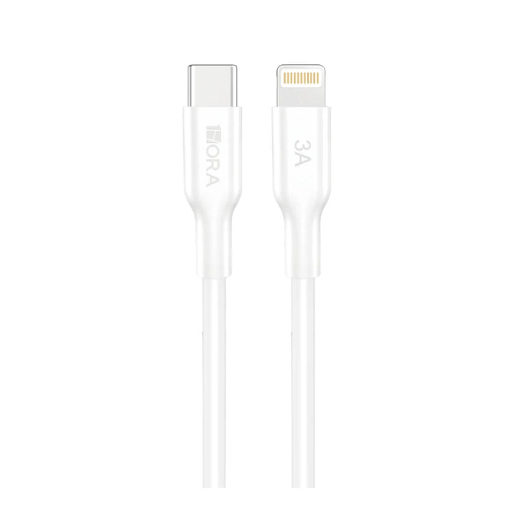 CABLE 1HORA CAB258 LIGHTNING A TIPO C 3A 1M BLANCO - 1