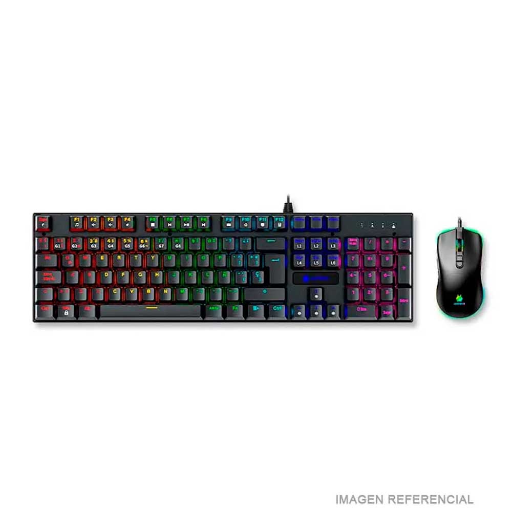 TECLADO+MOUSE ANTRYX GC-3100 NEGRO S/ROJO (AGC-3100KRE-SP) - 1