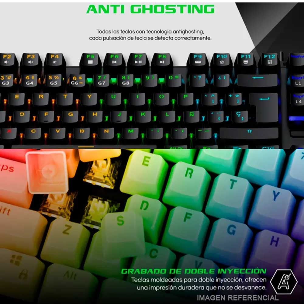 TECLADO+MOUSE ANTRYX GC-3100 NEGRO S/ROJO (AGC-3100KRE-SP) - 4