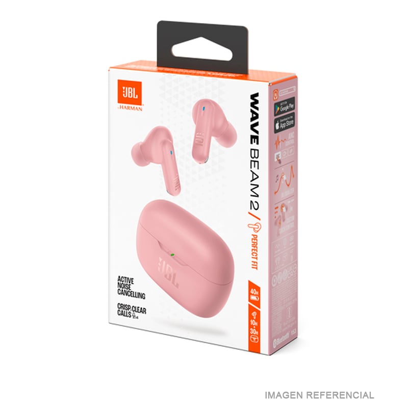 AUDIFONOS JBL WAVE BEAM 2 ROSA - 4