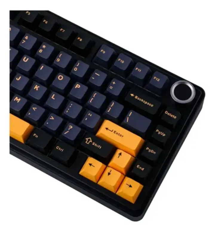 TECLADO AULA F75 RAINBOW BLACK/YELLOW S/PINK - 3