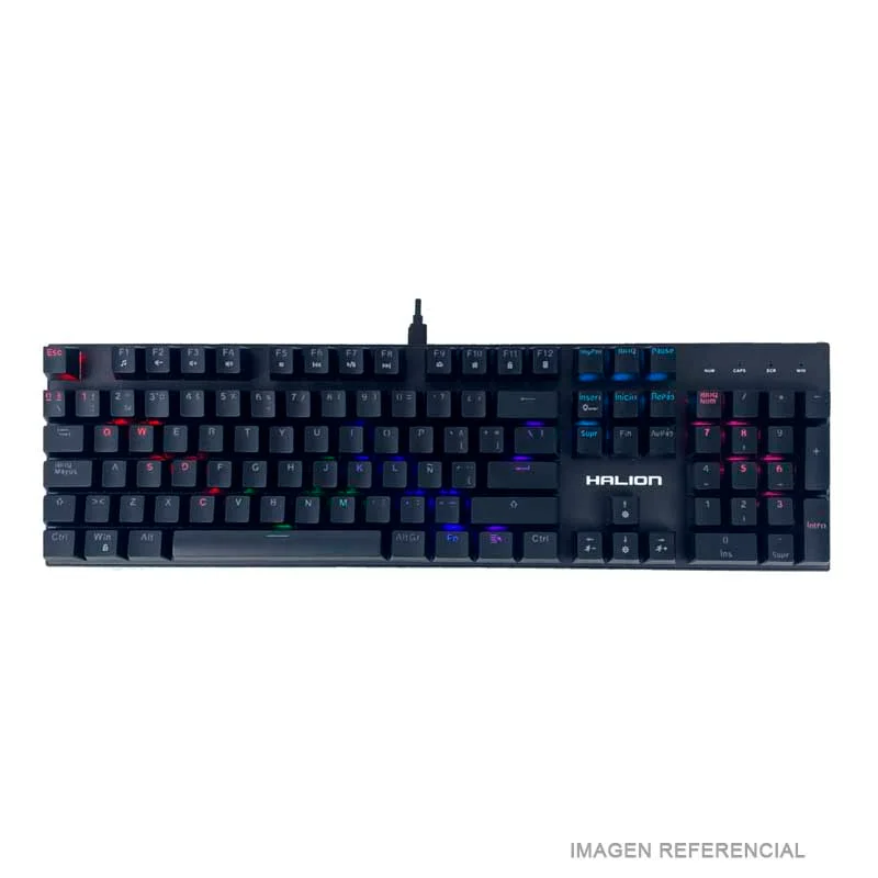 TECLADO HALION GAMING MECANICO STELLAR HA-KG916 RGB NEGRO - 1