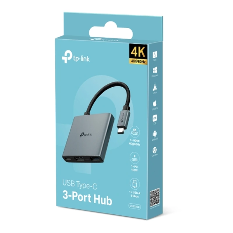 HUB TP-LINK UH3020C 3 EN 1 PUERTOS USB-C/USB-A/HDMI - 5
