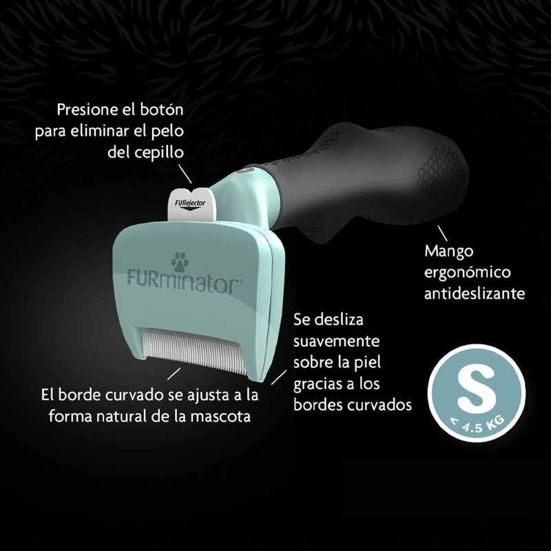 CEPILLO GATO FURMINATOR PEQUEÑOS PELO CORTO - 9