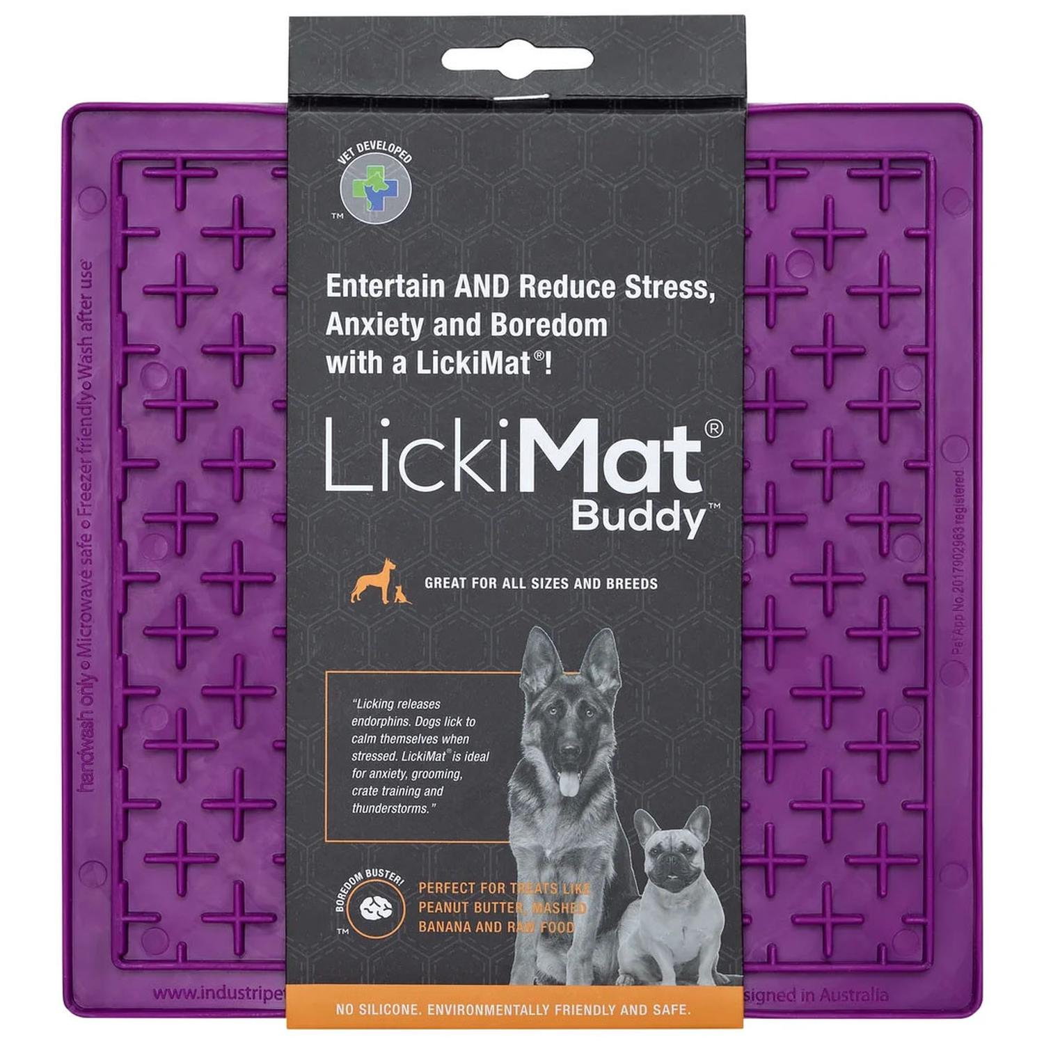 COMEDERO PERRO LICKIMAT BUDDY PURPLE DOG LICKIMAT - 9