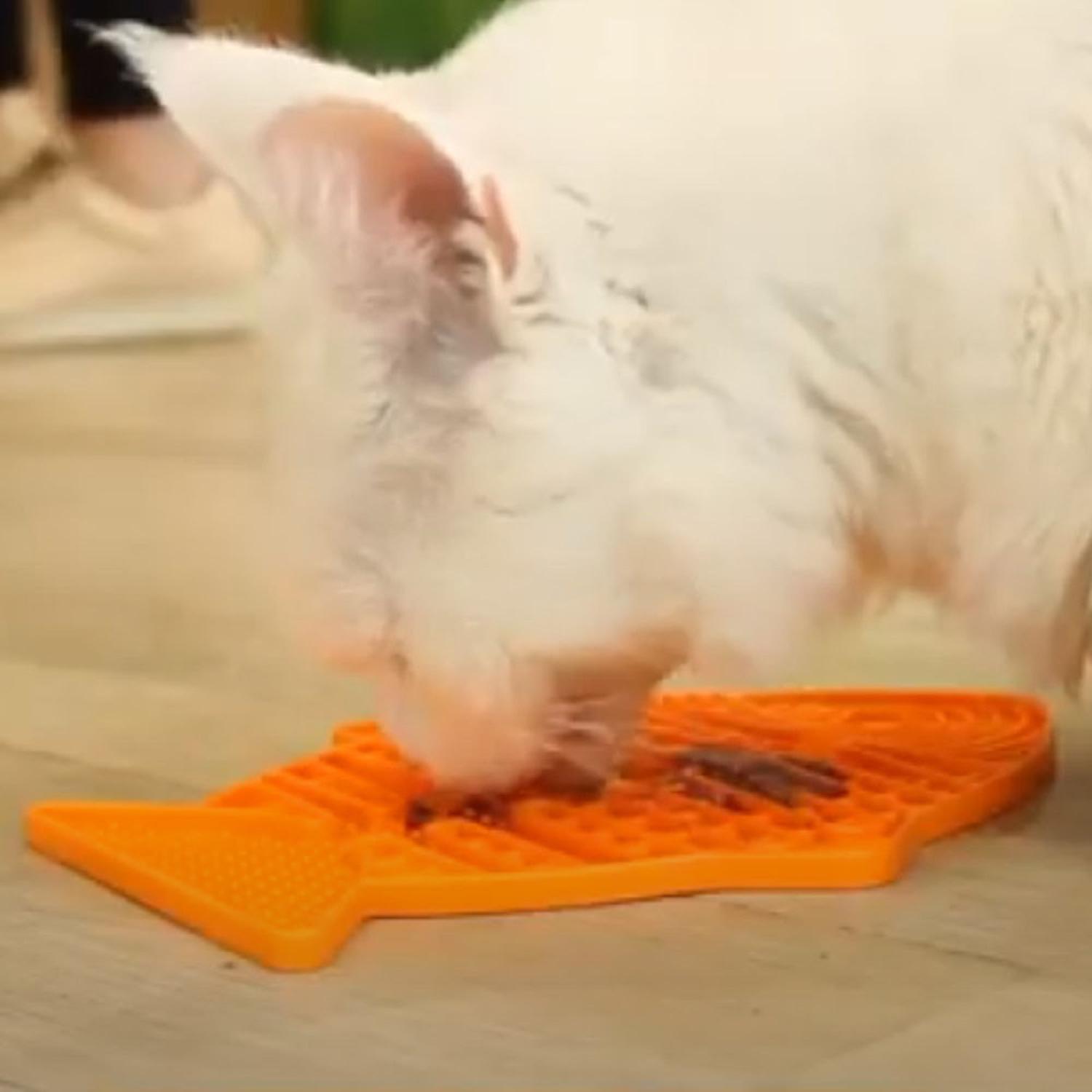 COMEDERO GATO LICKIMAT FELIX ORANGE CAT LICKIMAT - 4
