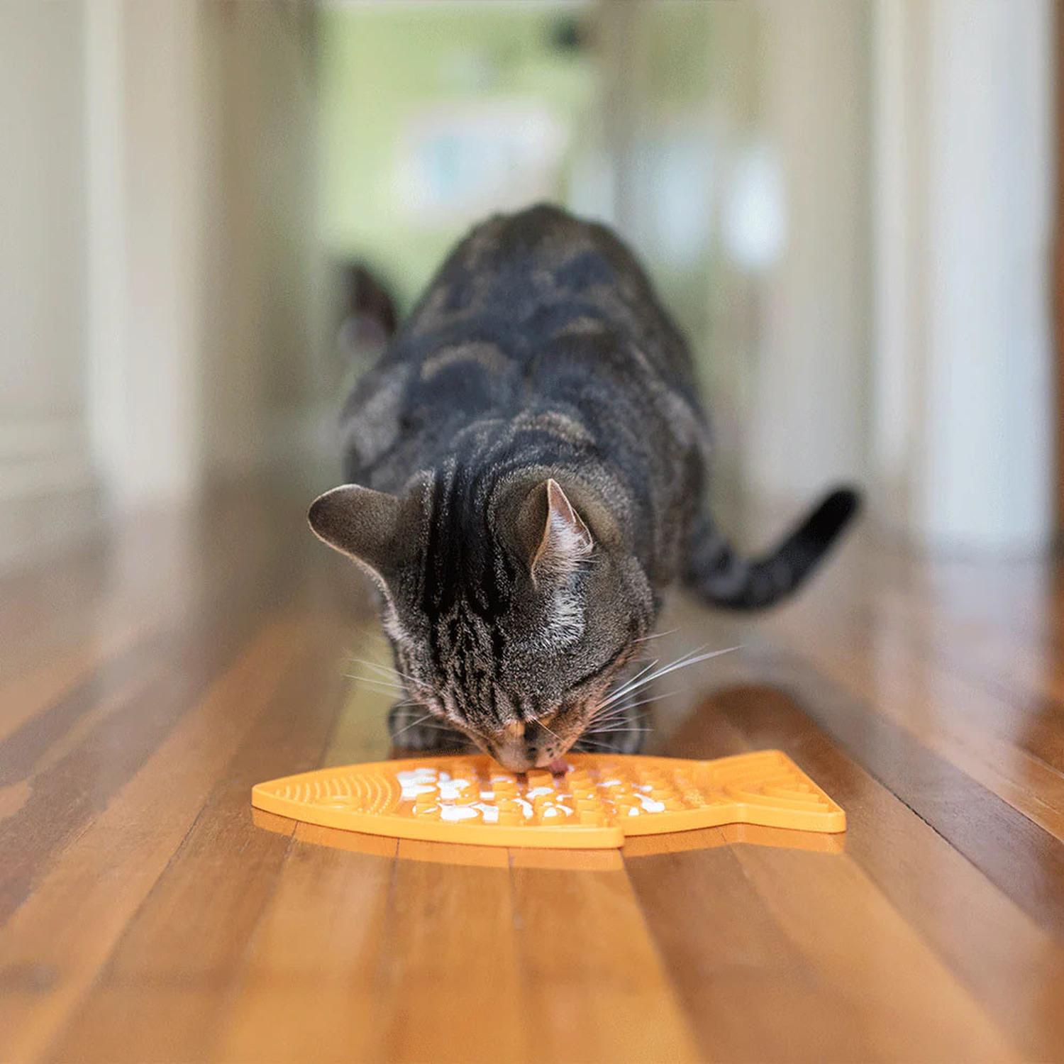 COMEDERO GATO LICKIMAT FELIX ORANGE CAT LICKIMAT - 5