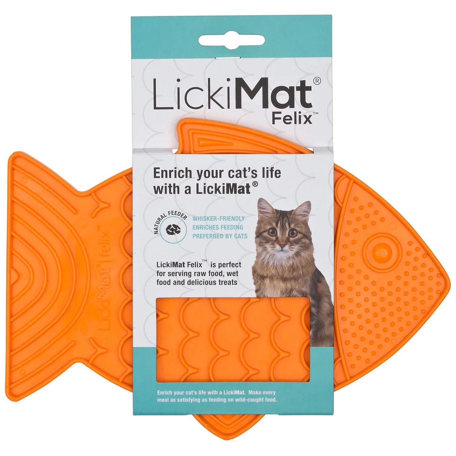 COMEDERO GATO LICKIMAT FELIX ORANGE CAT LICKIMAT - 9
