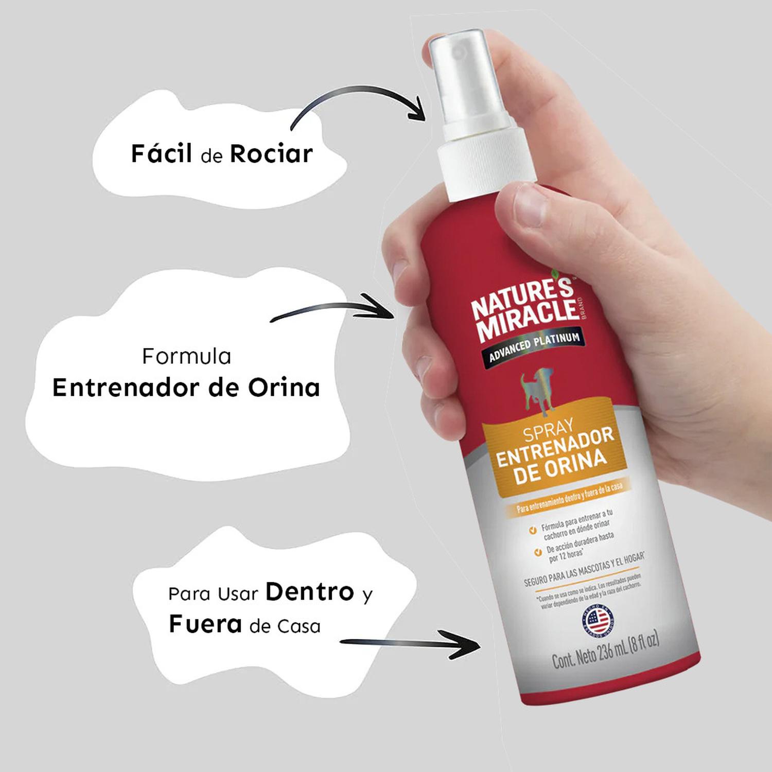 NATURE'S MIRACLE ADVANCED PLATINUM ENTRENADOR DE ORINA 236ML - 4