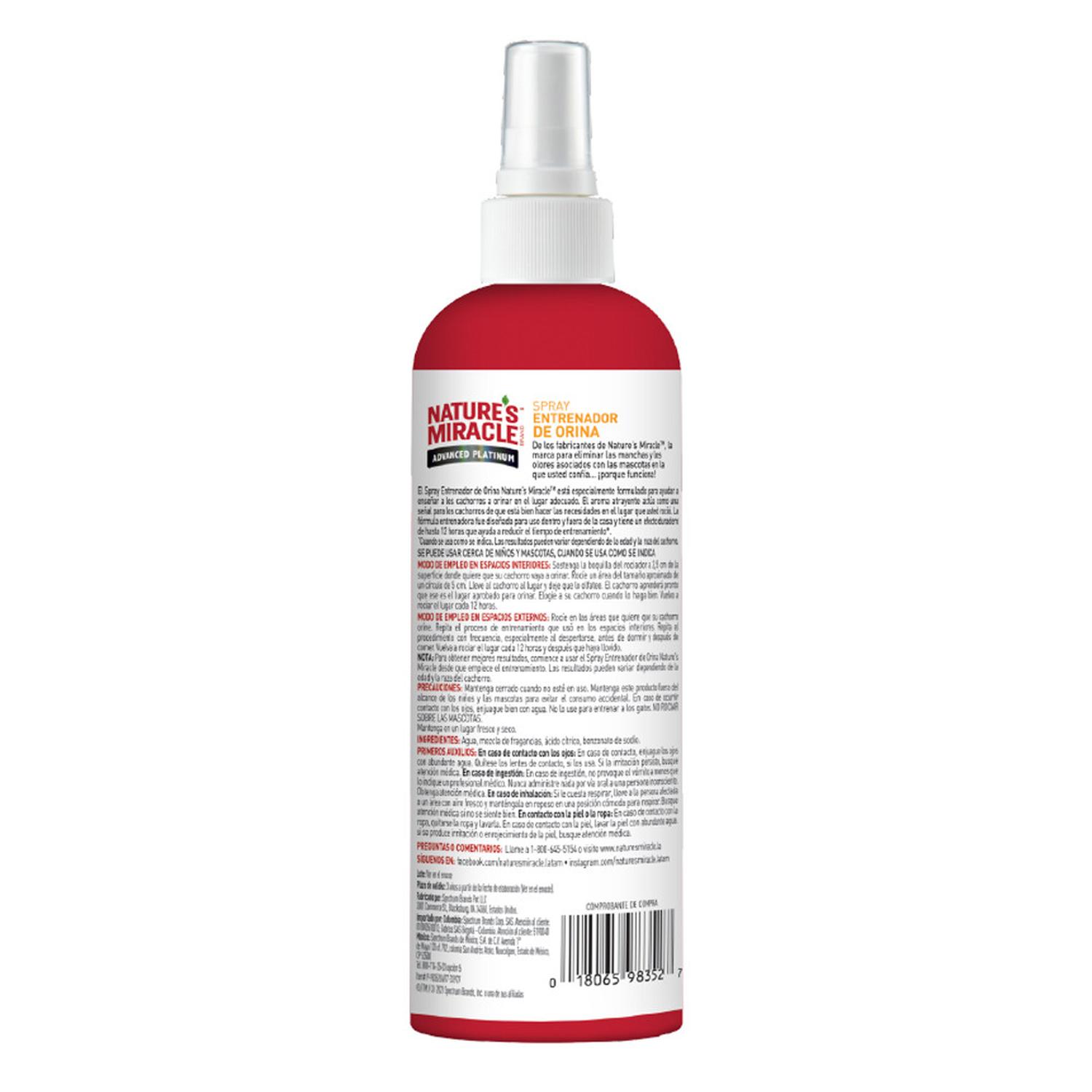 NATURE'S MIRACLE ADVANCED PLATINUM ENTRENADOR DE ORINA 236ML - 6
