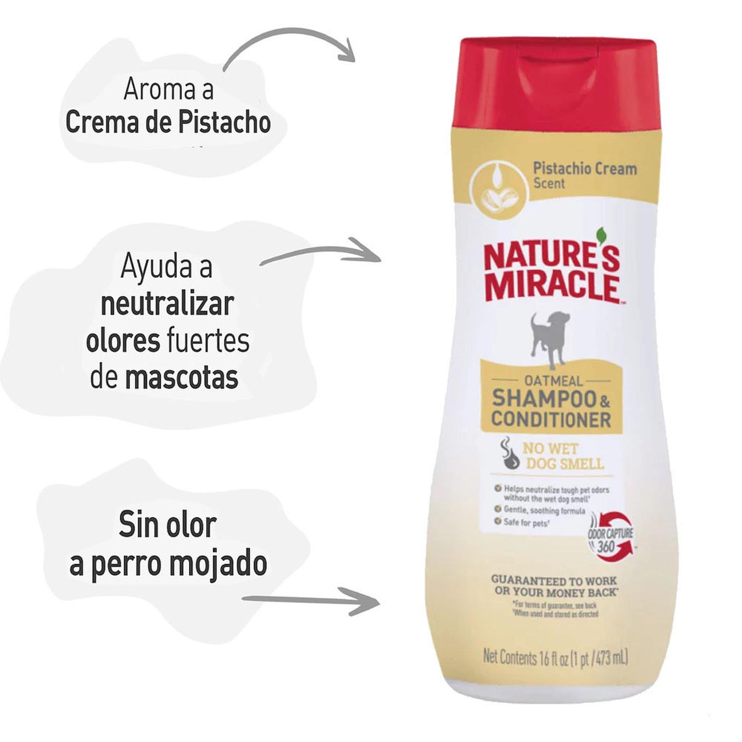 SHAMPOO Y ACONDICIONADOR PERRO NATURE'S MIRACLE DE AVENA 473 ML - 7