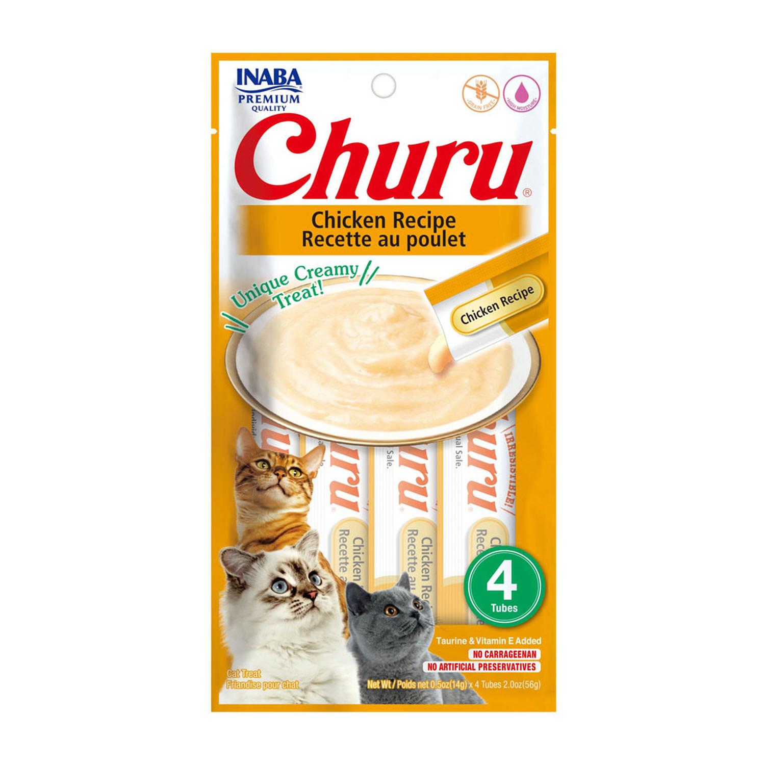 CHURU SNACK HÚMEDO DE POLLO PARA GATOS X4 UND - 1