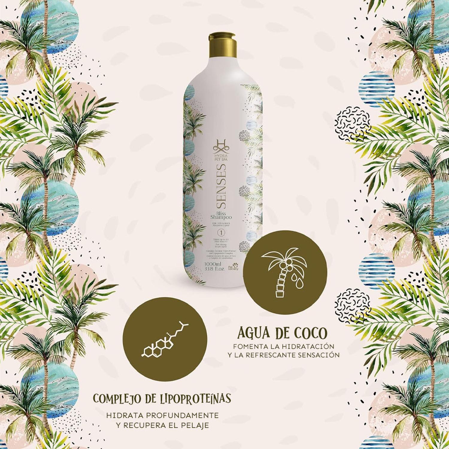 SHAMPOO PARA PERROS Y GATOS HYDRA SENSES BLISS 1L - 8