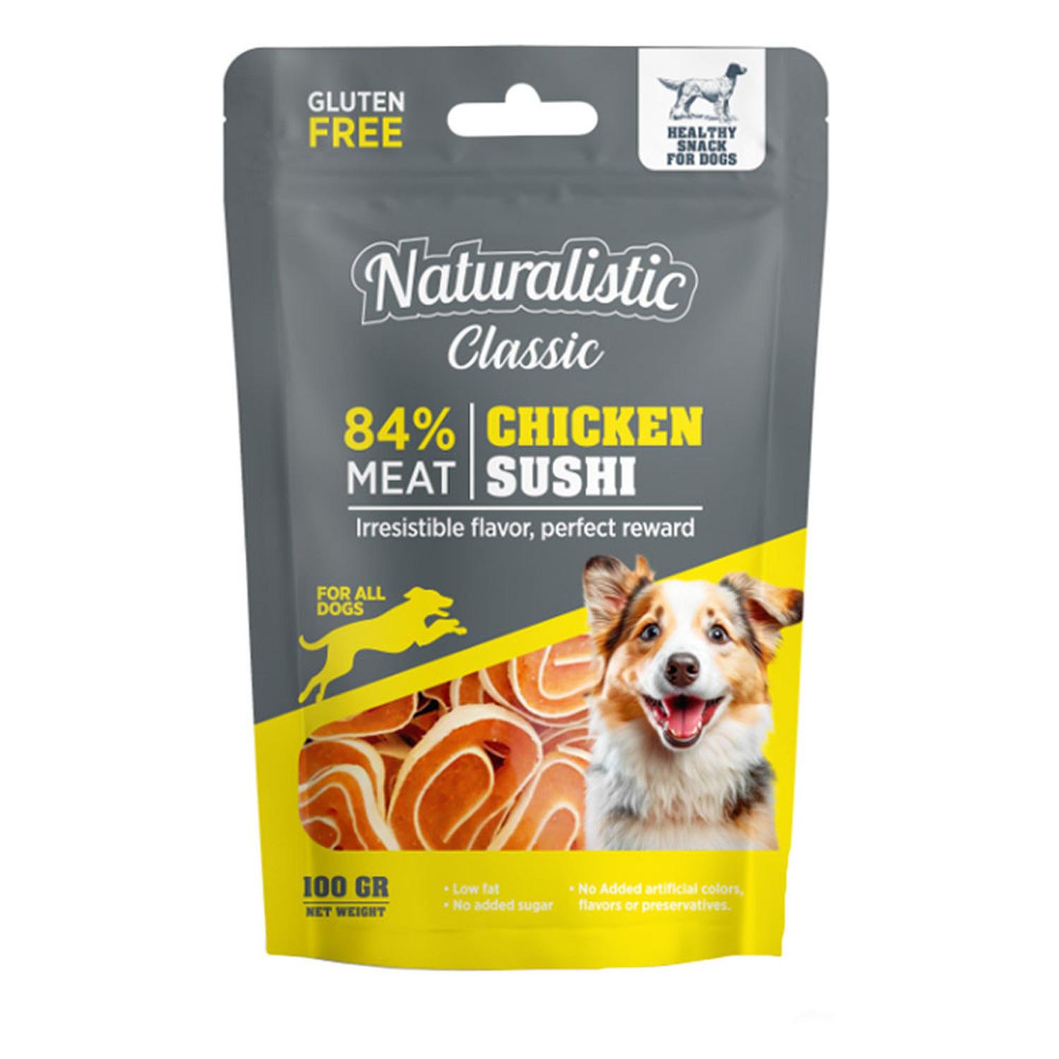 SNACK PARA PERROS NATURALISTIC CLASSIC CHICKEN SUSHI 100GR - 1