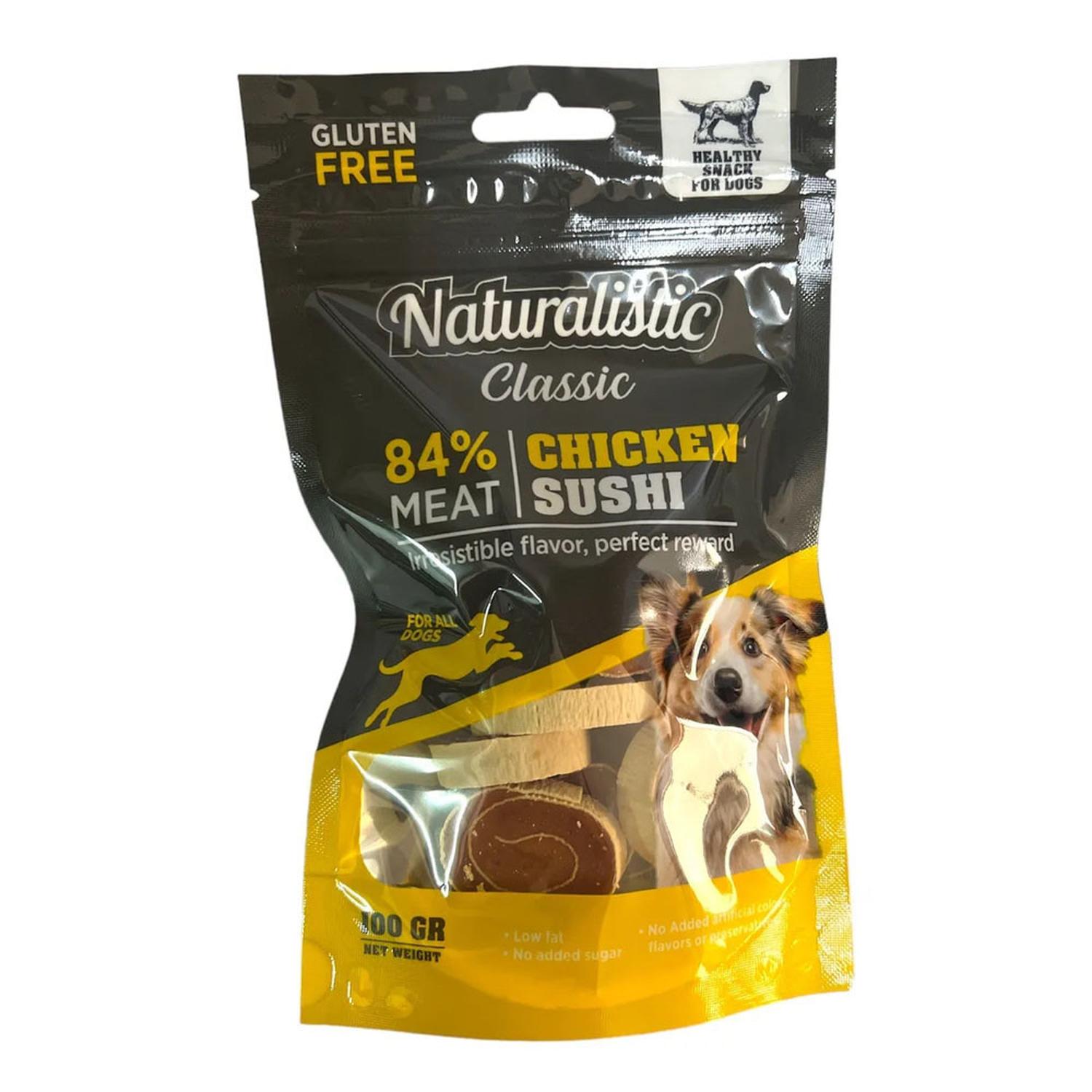 SNACK PARA PERROS NATURALISTIC CLASSIC CHICKEN SUSHI 100GR - 2