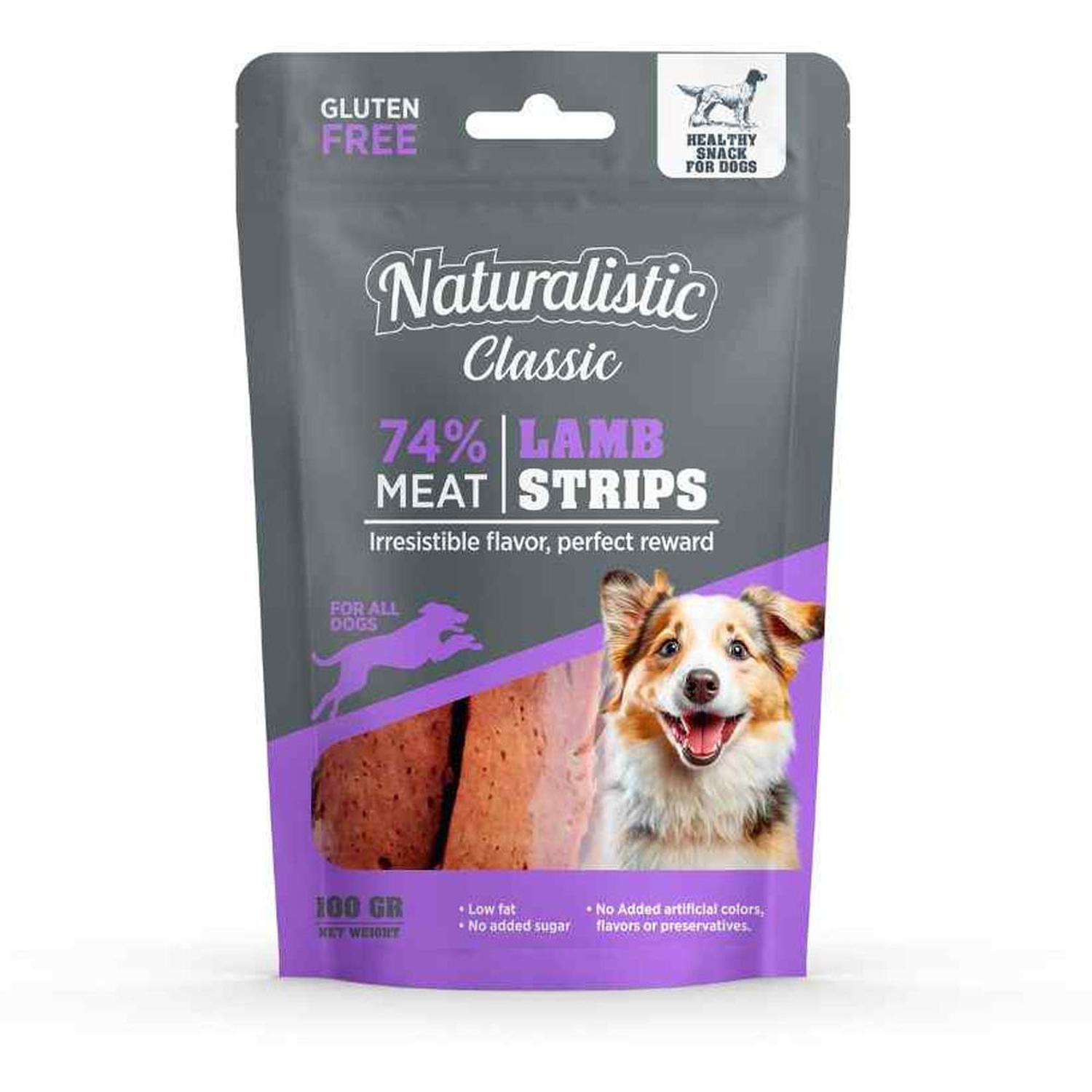 SNACK PARA PERROS NATURALISTIC CLASSIC LAMB STRIP 100GR - 1