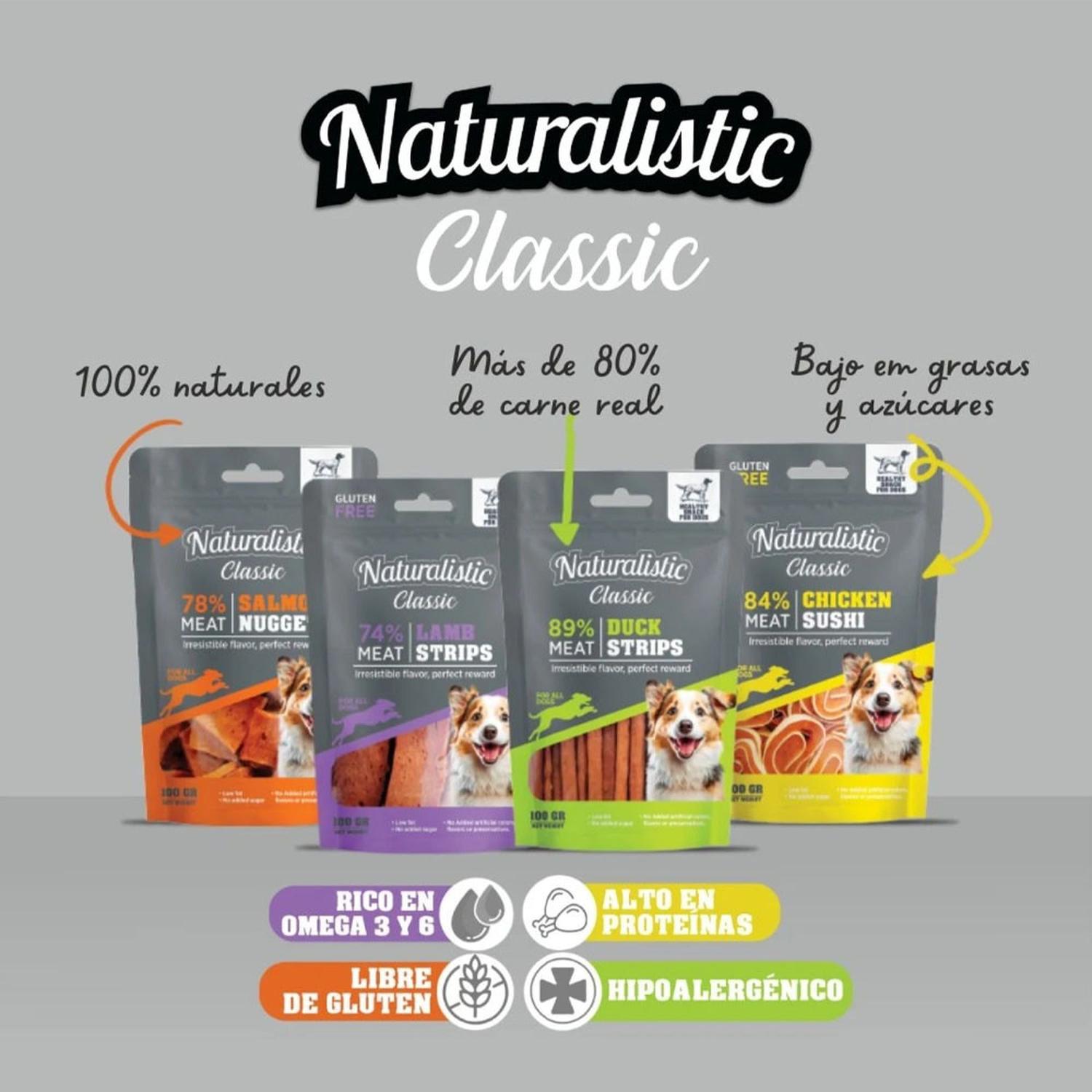 SNACK PARA PERROS NATURALISTIC CLASSIC LAMB STRIP 100GR - 4