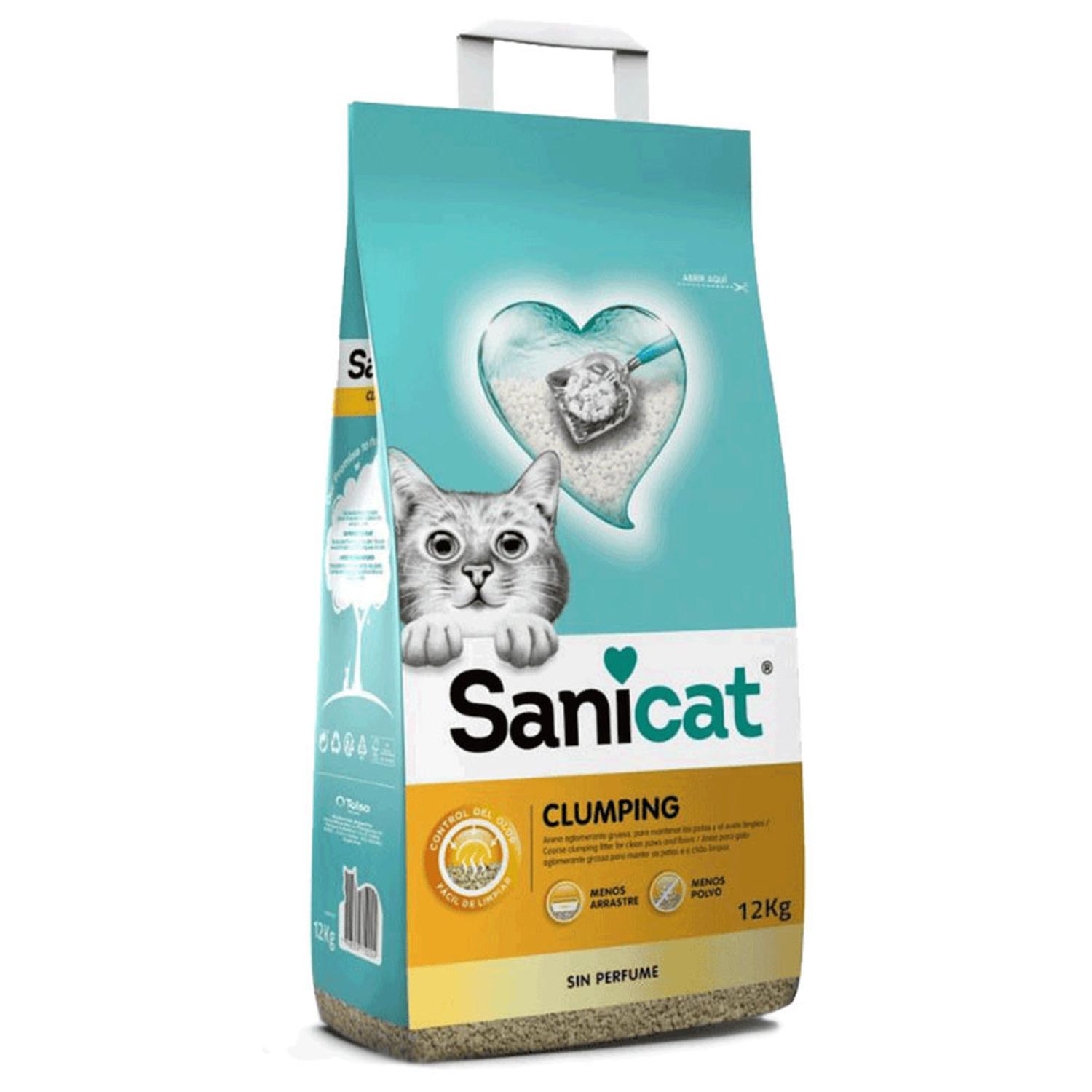 SANICAT CLUMPING ARENA SANITARIA AGLOMERANTE PARA GATOS 12KG - 1