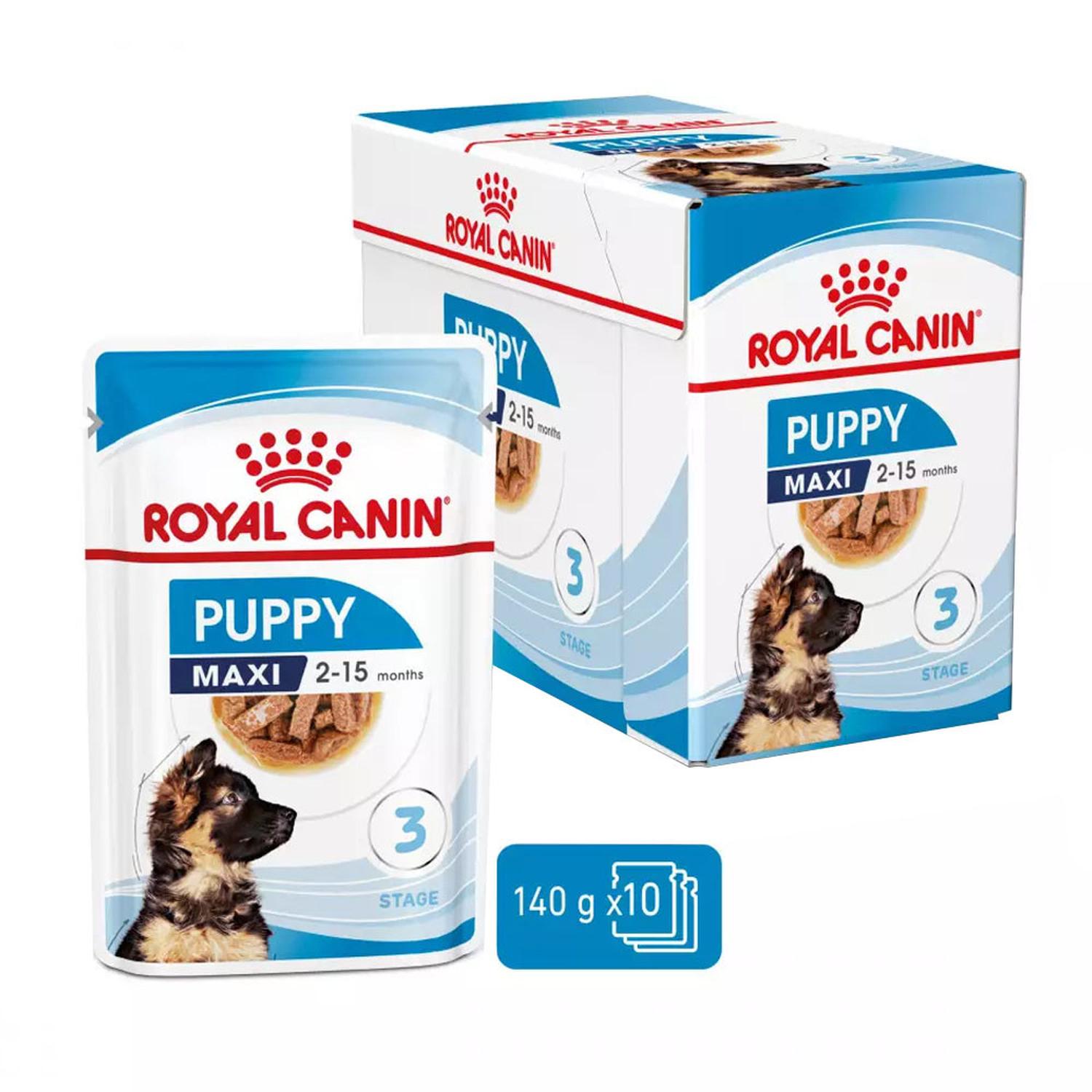 SALSA ROYAL CANIN SHN PARA PERROS MAXI PUPPY 10X140GR - 1